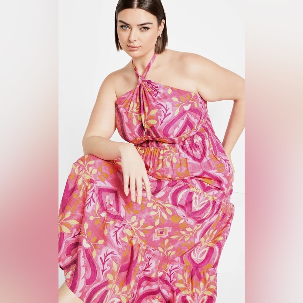 City chic Maxi Dallas print dress 18W. New in package